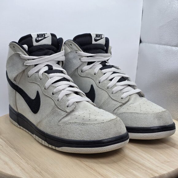 Size 10 - Nike Dunk High Light Bone Grey Black Mens Sneakers 2016 904233-002 - Picture 5 of 9